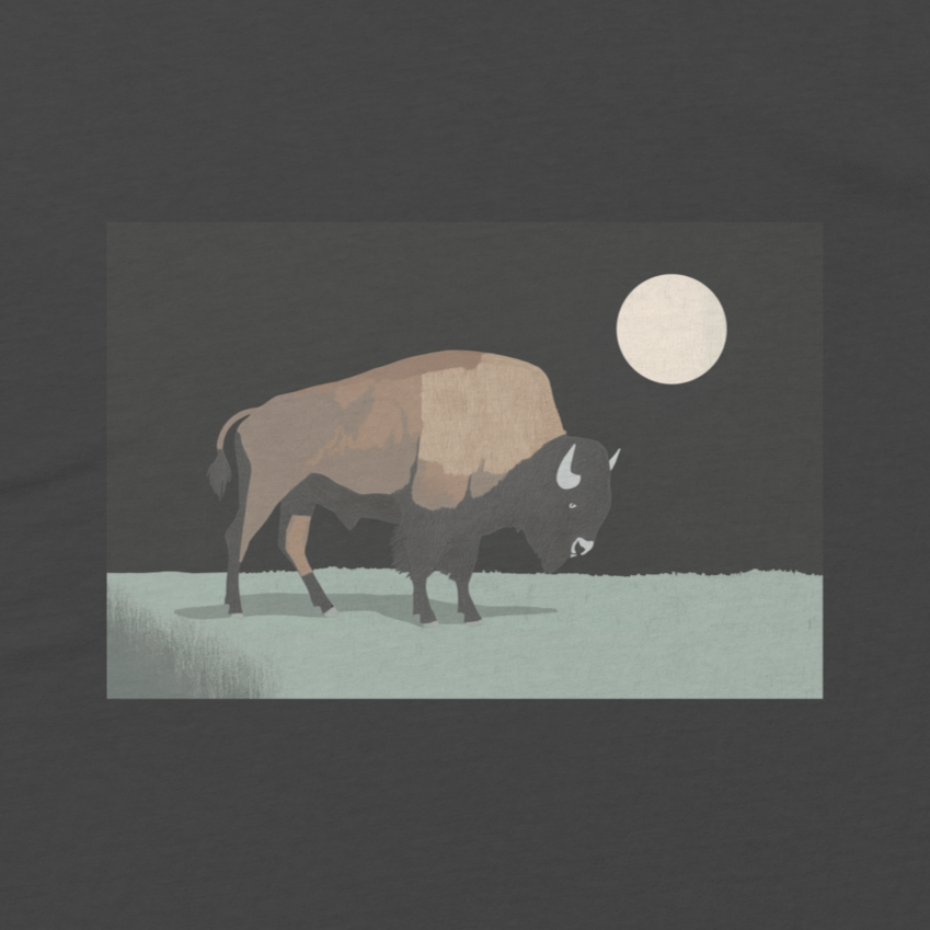 Bison Moon • Oversized Faded T-Shirt