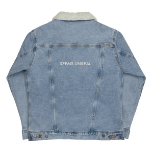 Seems Unreal unisex denim sherpa jacket w/ recycled materials